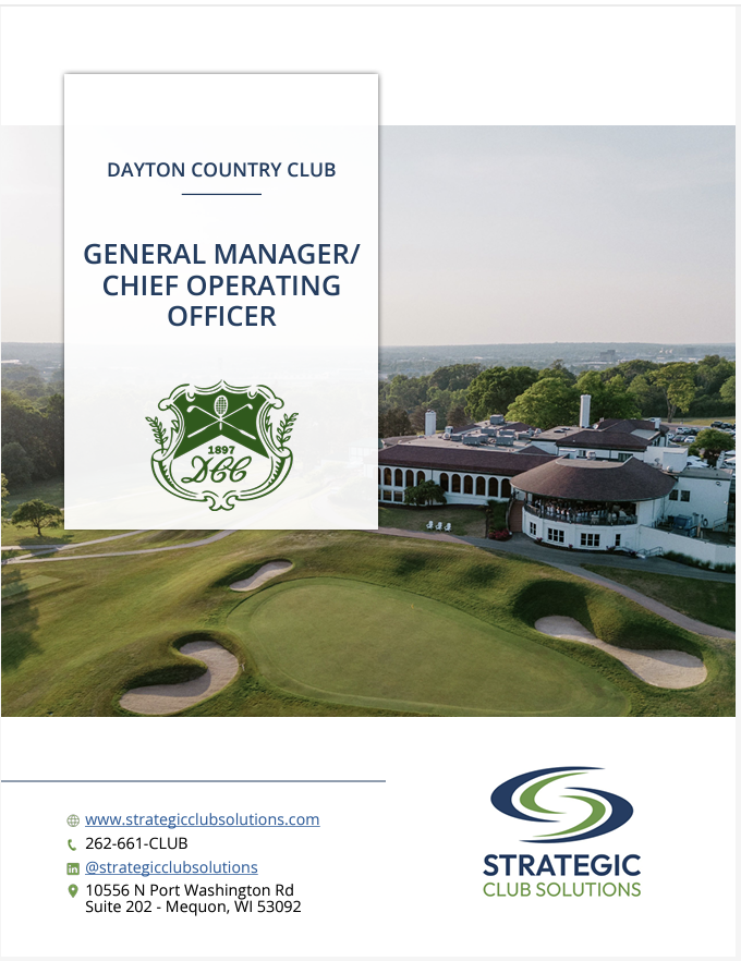 Dayton Country Club General Manager Job Brochure